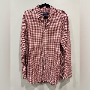 Vineyard Vines Mens Shirt Red Gingham Size Large